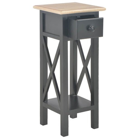 Vidaxl bijzettafel 27x27x65,5 cm hout zwart
