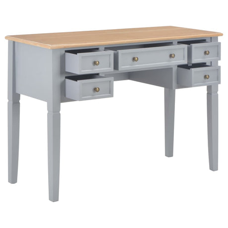 Vidaxl schrijftafel 109,5x45x77,5 cm hout grijs