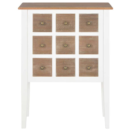 Vidaxl dressoir 54x30x80 cm massief hout wit