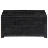 Vidaxl salontafel 65x65x30 cm massief mangohout zwart