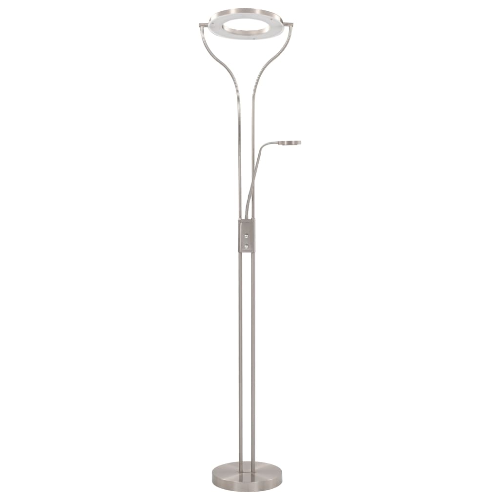 Vidaxl lamp staand 18 w dimbaar 180 cm zilverkleurig