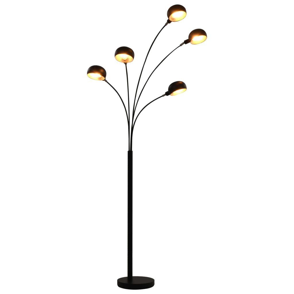 Vidaxl lamp staand 5xe14 200 cm zwart en goud