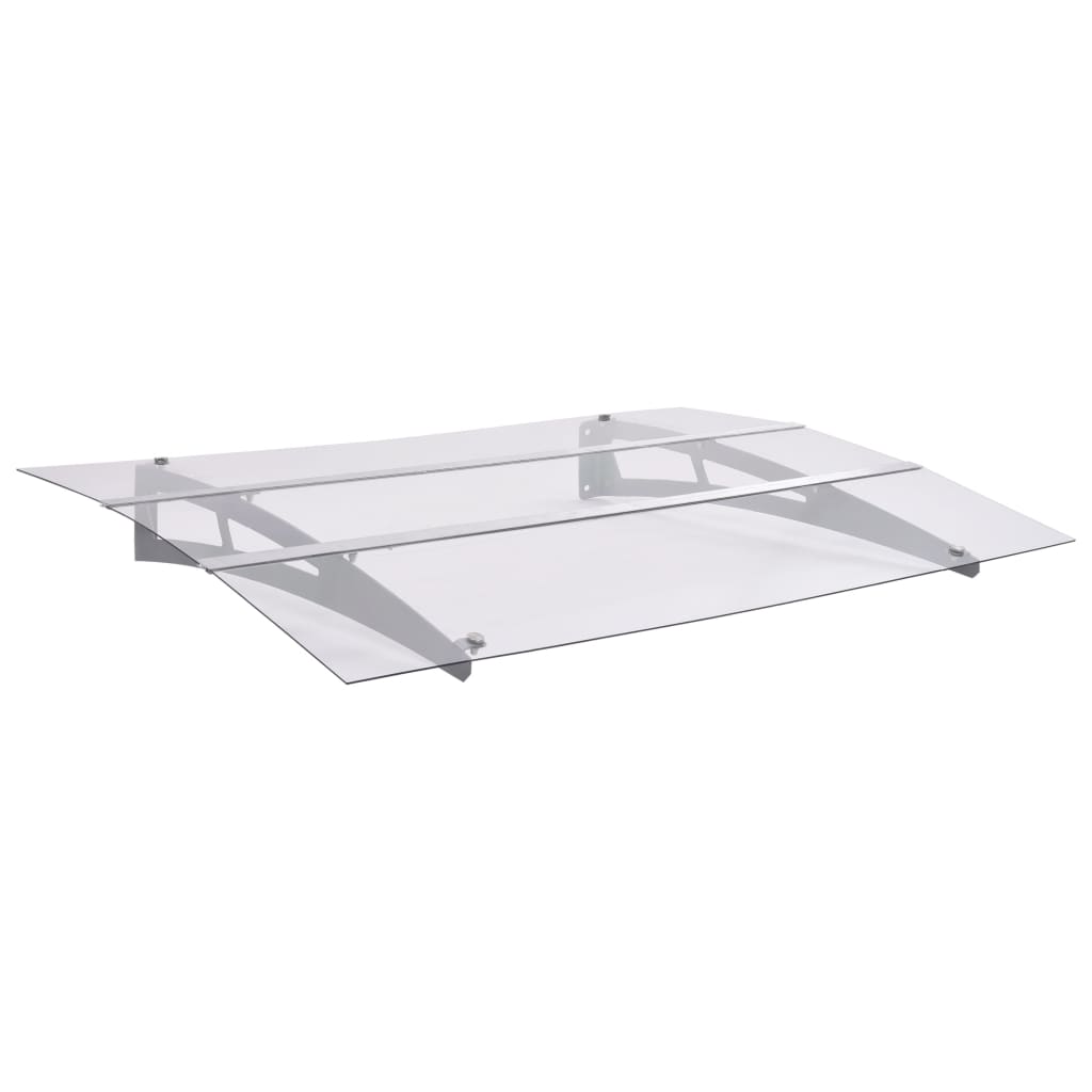 Vidaxl deurluifel 120x90 cm polycarbonaat zilverkleurig en transparant