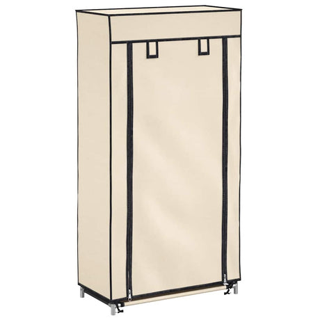 Vidaxl schoenenkast met hoes 58x28x106 cm stof crème
