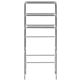 Vidaxl opbergrek voor boven wasmachine 3-laags 69x28x169 cm zilver