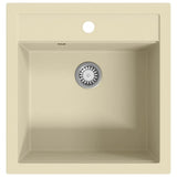 Vidaxl gootsteen enkele bak graniet beige