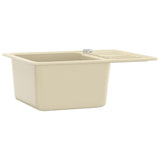 Vidaxl gootsteen enkele bak graniet beige