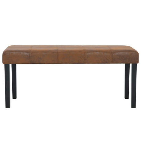 Vidaxl bankje 106 cm kunstsuède bruin