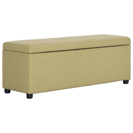 Vidaxl bankje met opbergvak 116 cm polyester groen