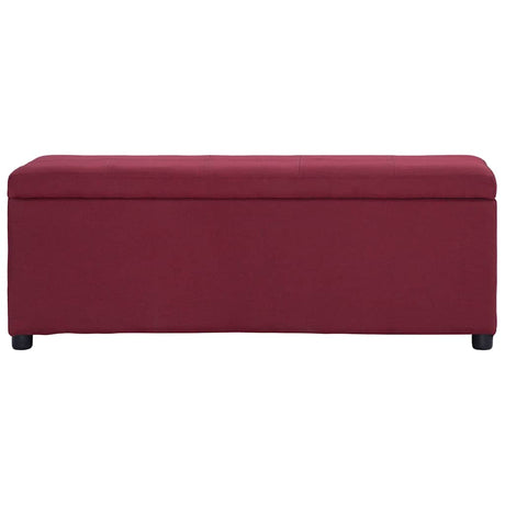 Vidaxl bankje met opbergvak 116 cm polyester wijnrood