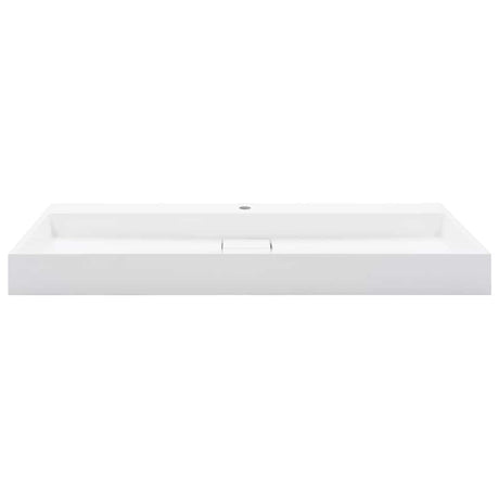 Vidaxl wastafel 120x46x11 cm mineraal gegoten marmer gegoten wit
