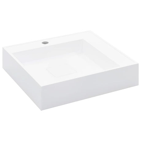 Vidaxl wastafel 50x50x12,3 cm mineraal gegoten marmer gegoten wit