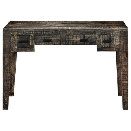 Vidaxl bureau 110x50x75 cm massief mangohout zwart