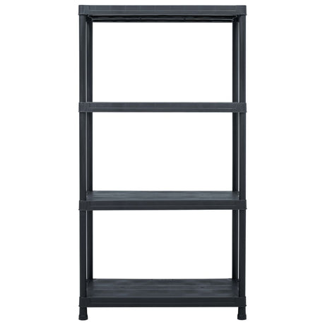 Vidaxl opbergrekken 2 st 60x30x138 cm kunststof zwart