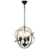 Vidaxl hanglamp rond 3xe27 zwart