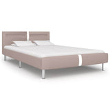 Vidaxl bedframe met led kunstleer cappuccino 120x200 cm