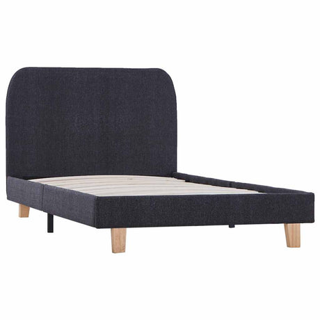 Vidaxl bedframe stof donkergrijs 90x200 cm
