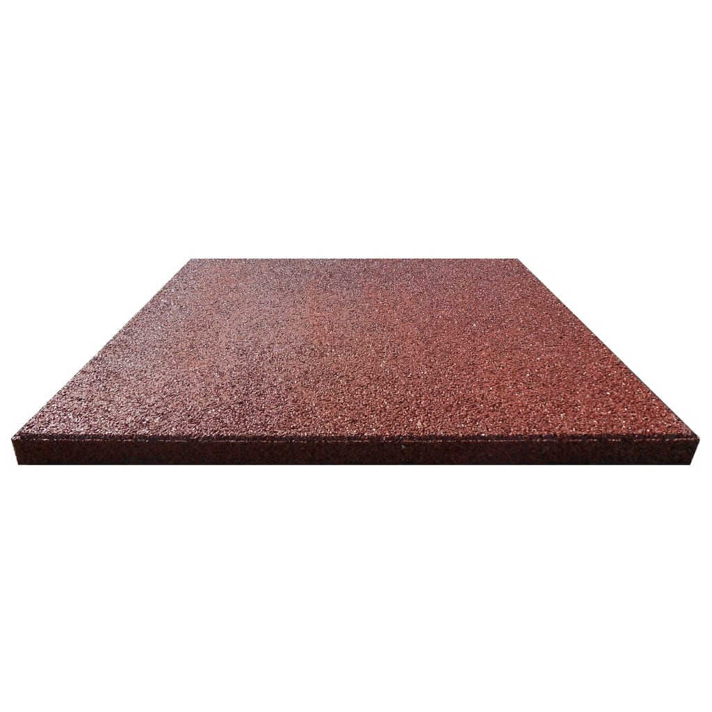 VidaXL Valtegels 18 st 50x50x3 cm rubber rood