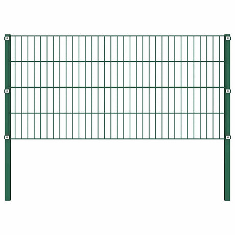 Vidaxl schuttingpaneel met palen ijzer 176,5x80 cm groen