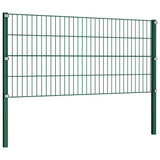Vidaxl schuttingpaneel met palen ijzer 176,5x80 cm groen