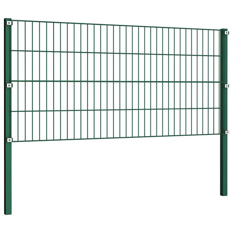 Vidaxl schuttingpaneel met palen ijzer 176,5x80 cm groen