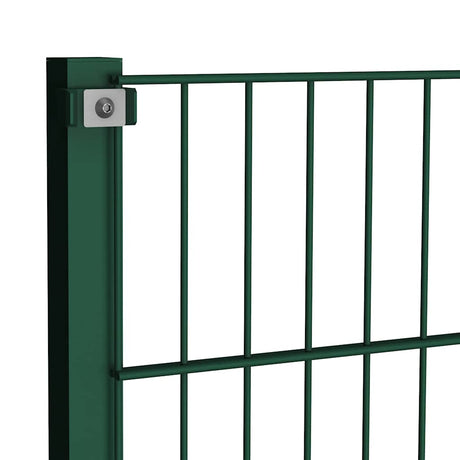 Vidaxl schuttingpaneel met palen ijzer 176,5x80 cm groen