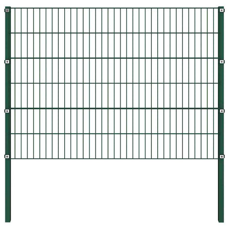 Vidaxl schuttingpaneel met palen ijzer 176,5x120 cm groen