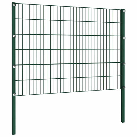 Vidaxl schuttingpaneel met palen ijzer 176,5x120 cm groen