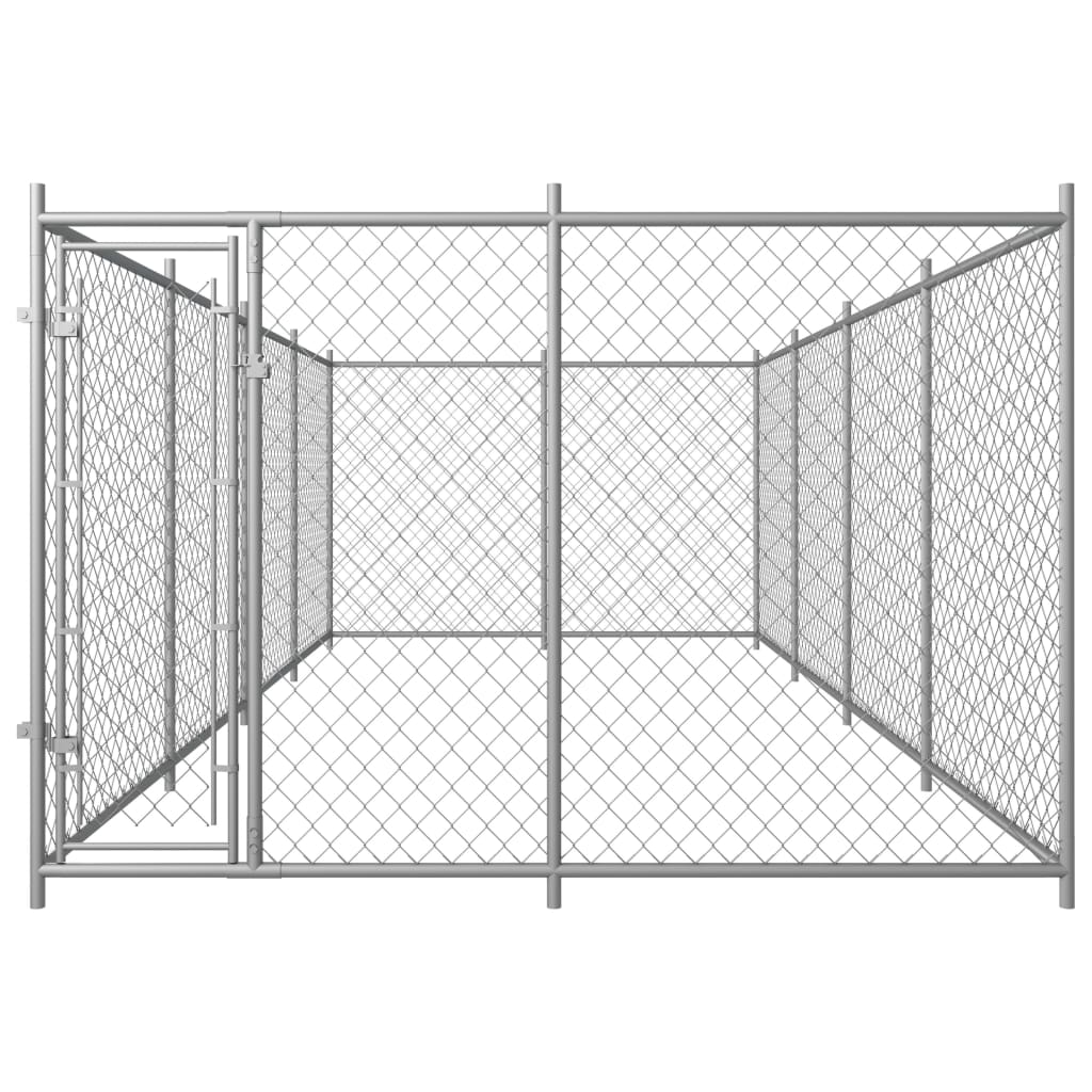 VidaXL Hondenkennel voor buiten 7,6x3,8x1,9 m