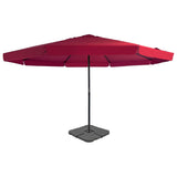 VidaXL Parasol met draagbare voet rood