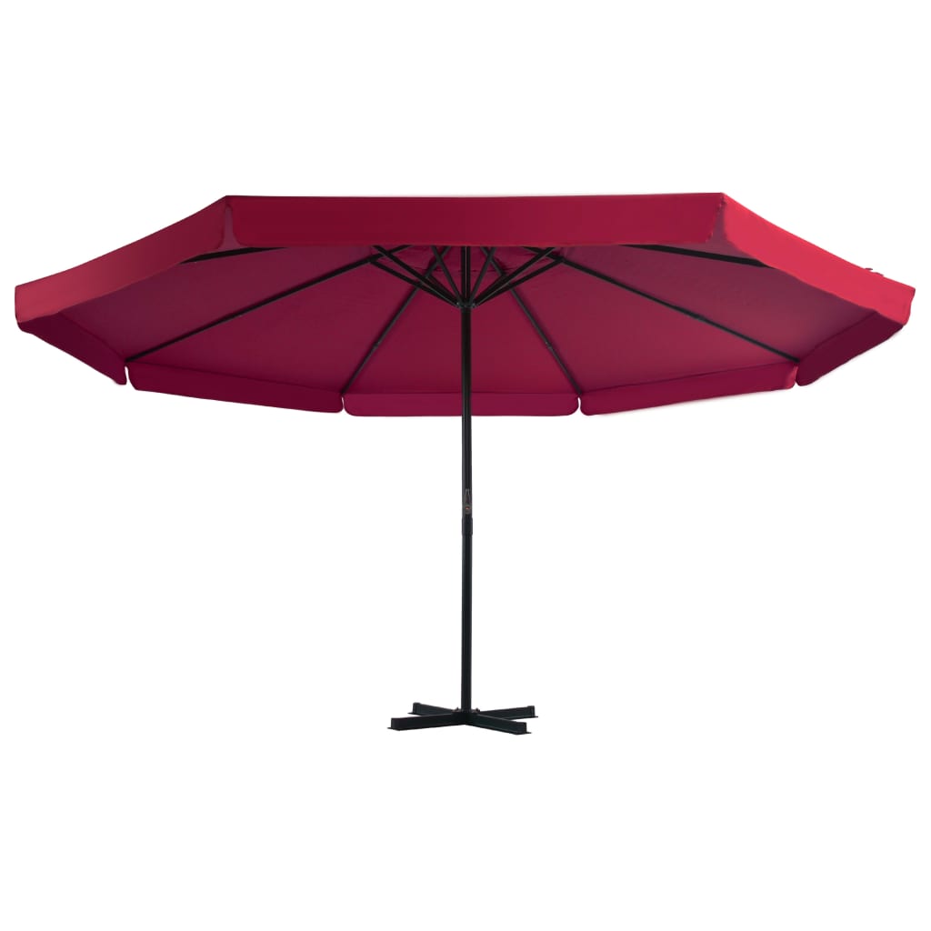 VidaXL Parasol met draagbare voet rood