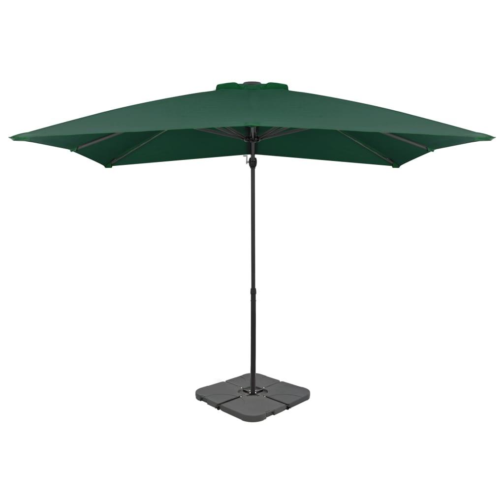 VidaXL Parasol met draagbare voet groen