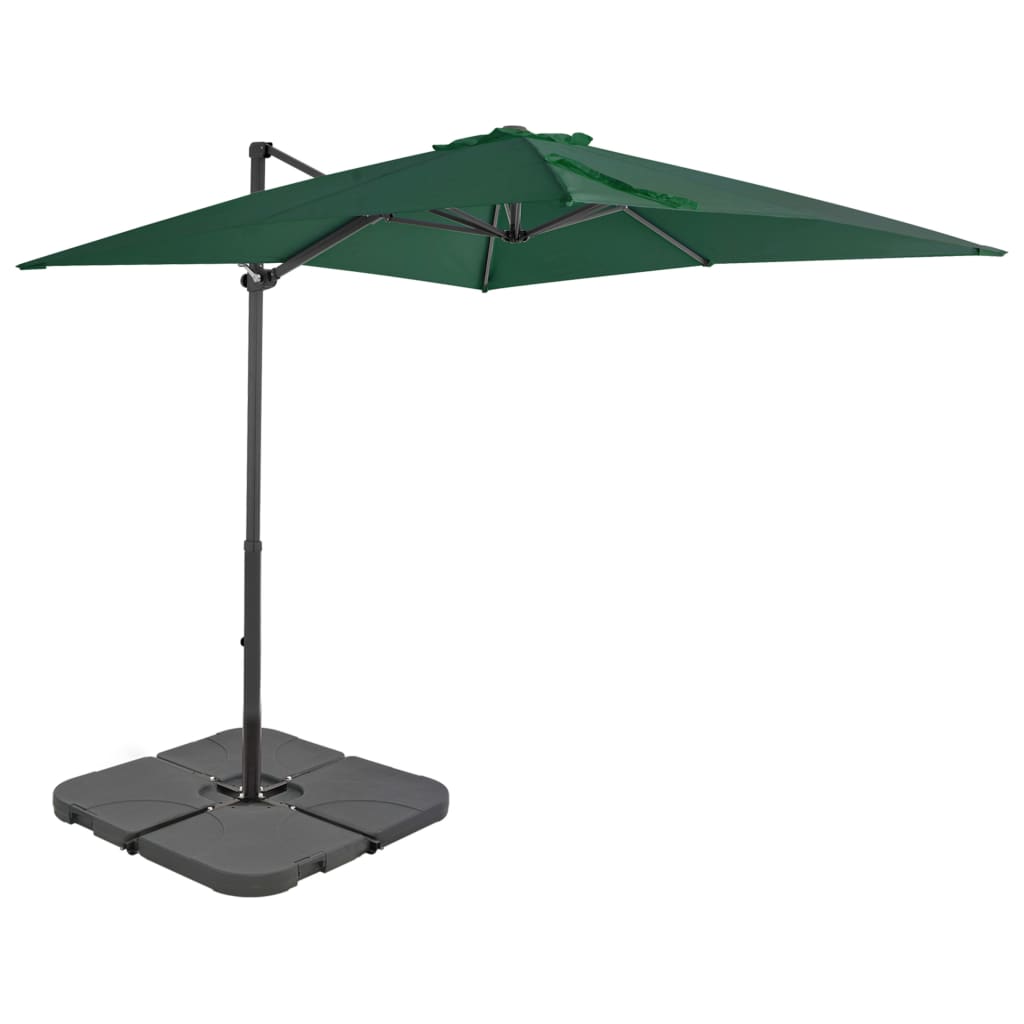 VidaXL Parasol met draagbare voet groen