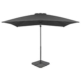 VidaXL Parasol met draagbare voet antracietkleurig