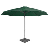 VidaXL Parasol met draagbare voet groen