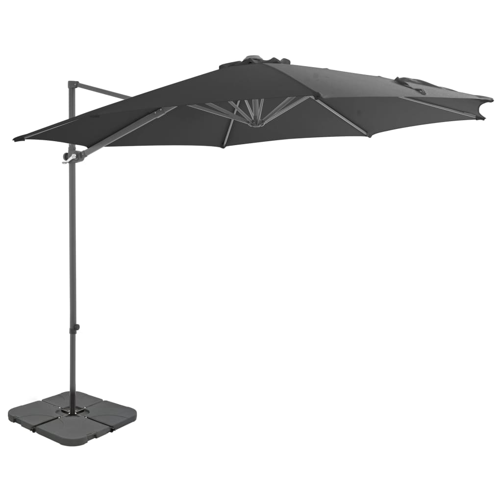 VidaXL Parasol met draagbare voet antracietkleurig