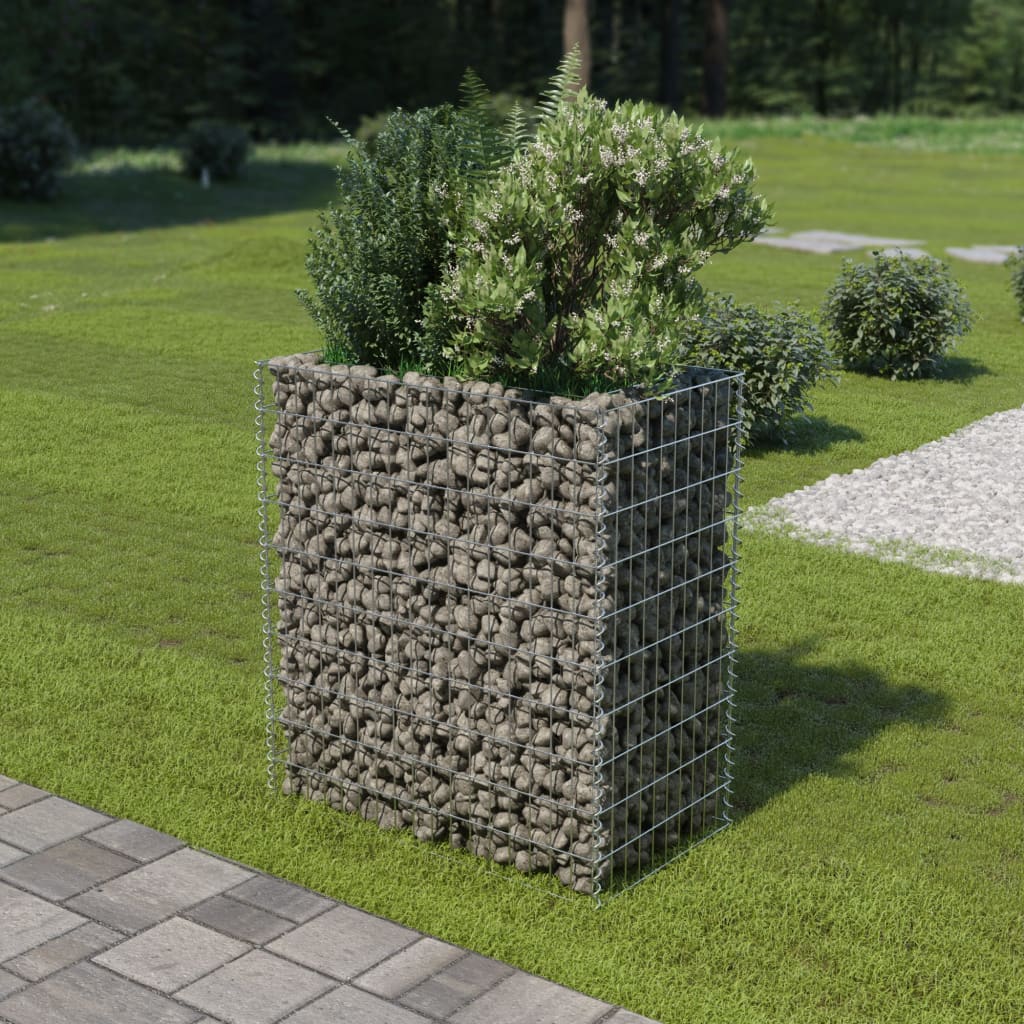 Vidaxl gabion plantenbak verhoogd 90x50x100 cm gegalvaniseerd staal