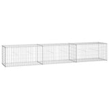 Vidaxl schanskorfmuur met deksels 300x50x50 cm gegalvaniseerd staal