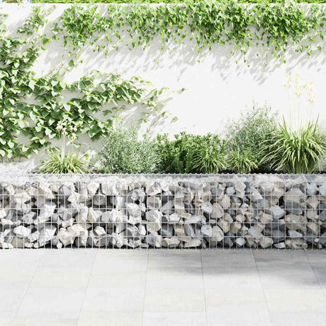 Vidaxl schanskorfmuur met deksels 300x50x50 cm gegalvaniseerd staal