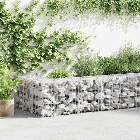 Vidaxl schanskorfmuur met deksels 300x50x50 cm gegalvaniseerd staal