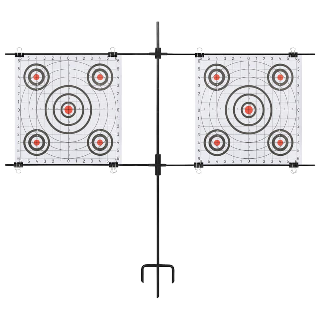 Vidaxl targetkaartstandaard met schietkaarten 78x76 cm staal