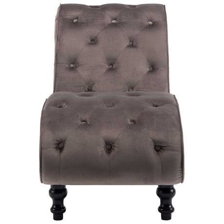 Vidaxl chaise longue fluweel grijs