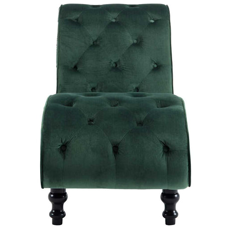 Vidaxl chaise longue fluweel groen
