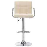 Vidaxl barstoelen 2 st stof crème
