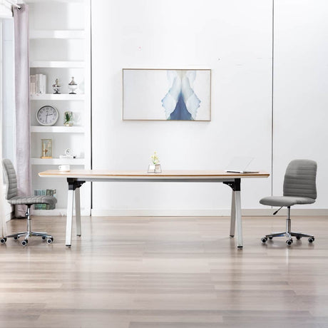 Vidaxl eetkamerstoelen 2 st stof lichtgrijs