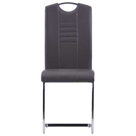 Vidaxl eetkamerstoelen 2 st kunstleer grijs