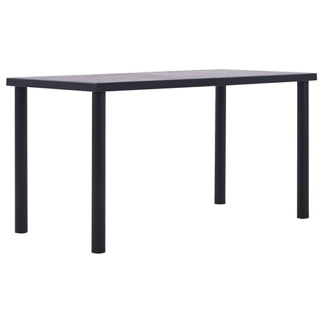 Vidaxl eettafel 140x70x75 cm mdf zwart en betongrijs