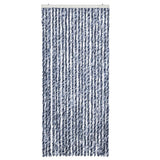 Vidaxl vliegengordijn 90x220 cm chenille blauw, wit en zilver