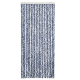 Vidaxl vliegengordijn 90x220 cm chenille blauw, wit en zilver