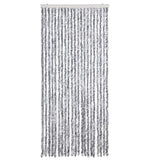 Vidaxl vliegengordijn 90x220 cm chenille wit en grijs